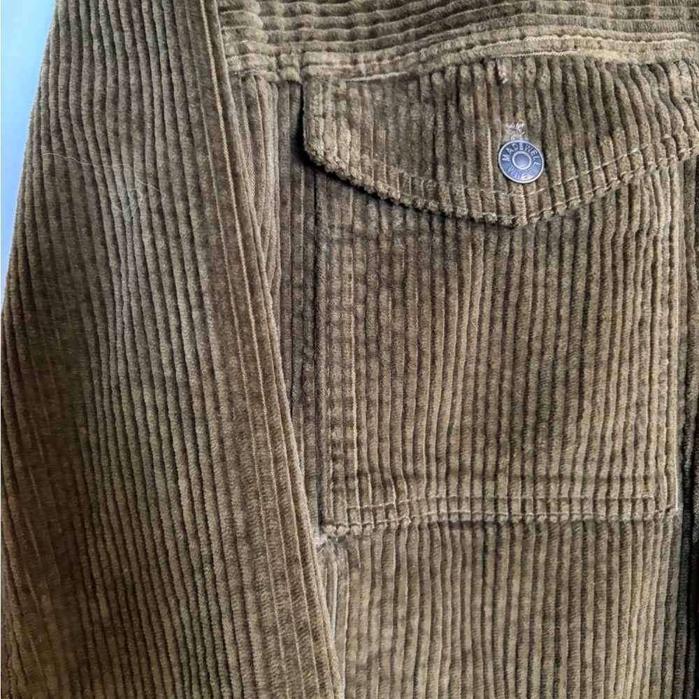 Madewell Corduroy Button-Up Jacket in Olive Green - Picture 4 of 4